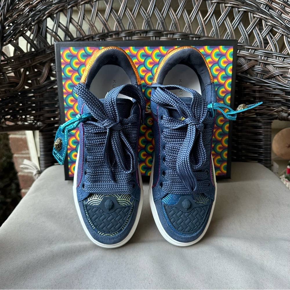 Kurt Geiger Southbank Blue Other Fabric Leather Sneakers US 9 EUR 40 - Picture 3 of 15